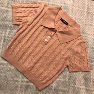 SHEIN button cable knit crop top (brand new)